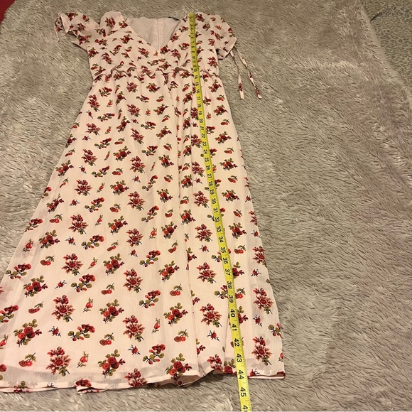 Madewell Tie-Sleeve Ruffle-Waist Midi Dress in Countryside Blooms size 00 - Picture 10 of 12